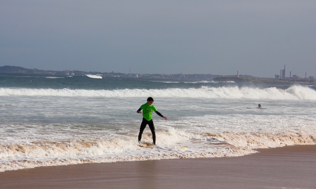 J'ai aimé surfer sur le sable, au moins on limite le risque de noyade.